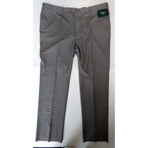 NWT Big Man Palm Beach Reflex Flat Front Wool Blend Dress Pants Size 54R Raw Hem